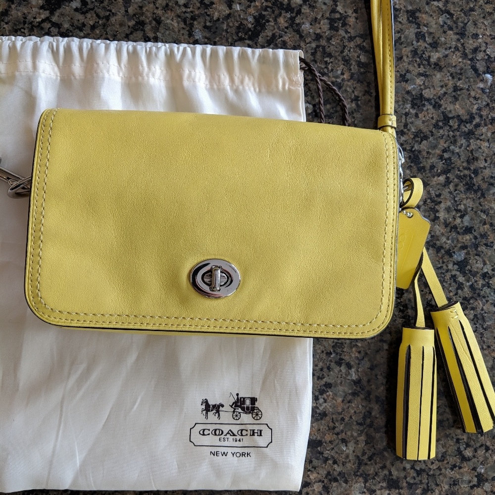 COACH Canary Yellow Legacy Crossbody